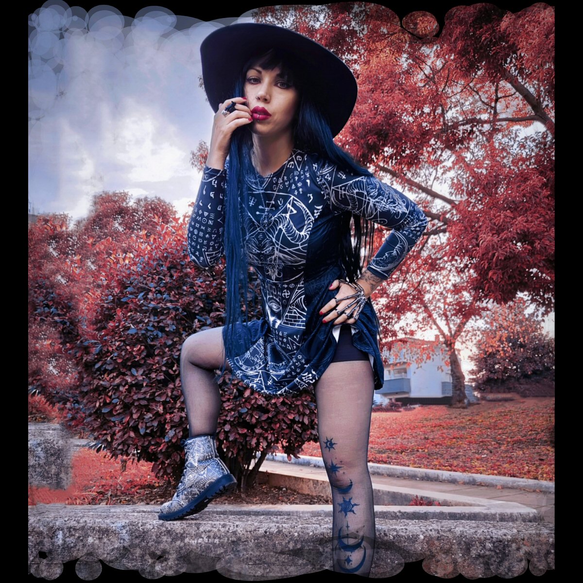 Dark Alchemy Pleated Dress