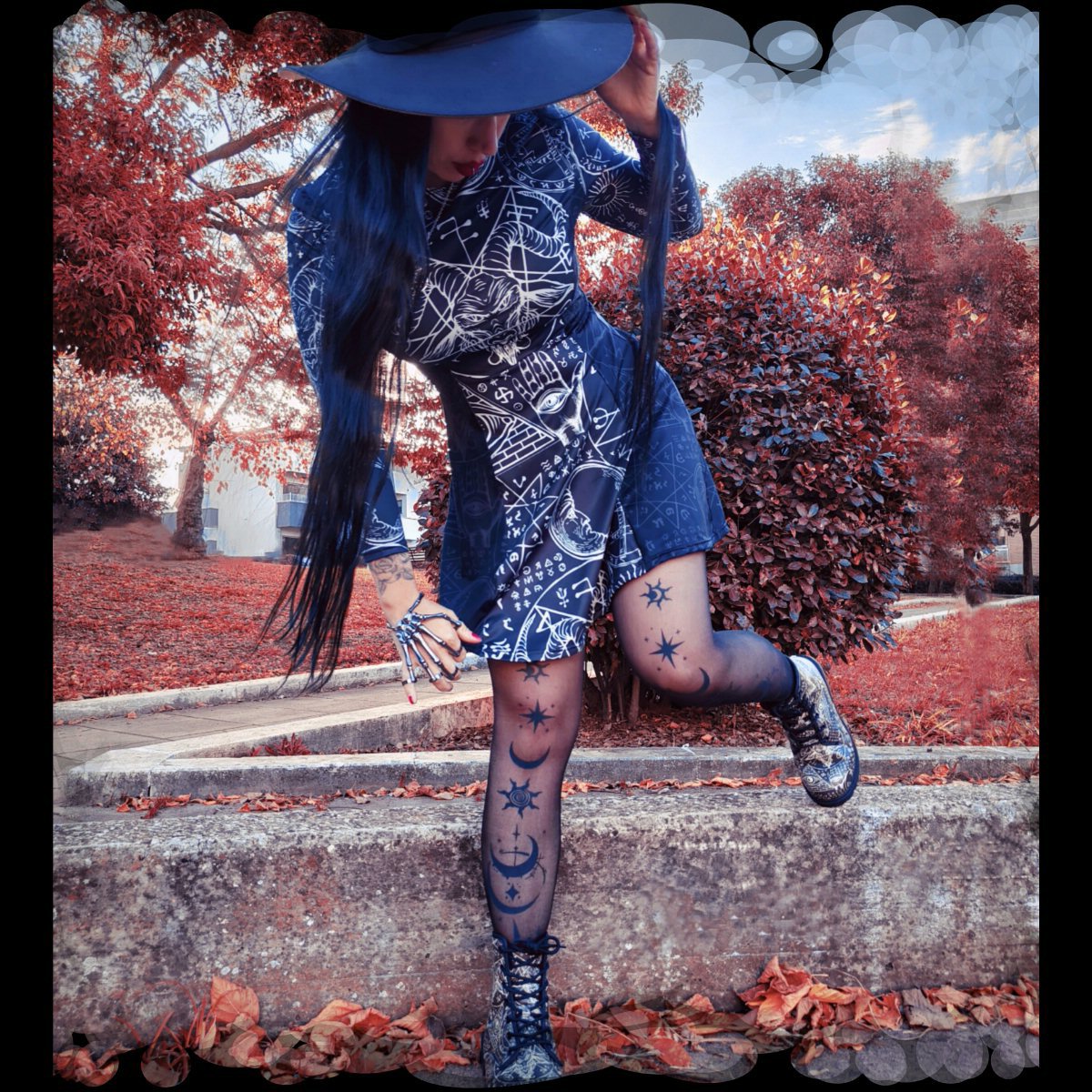 Dark Alchemy Pleated Dress