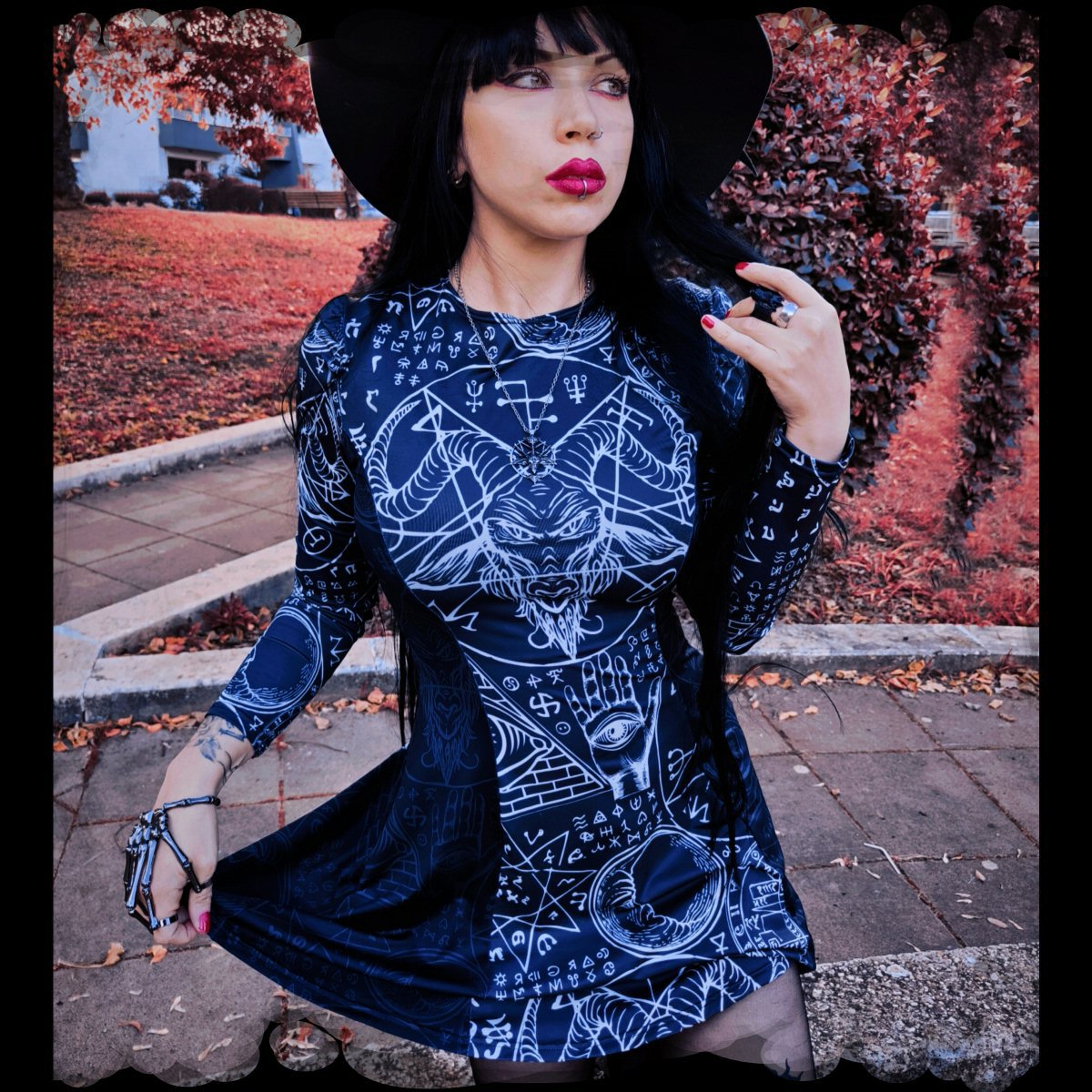 Dark Alchemy Pleated Dress