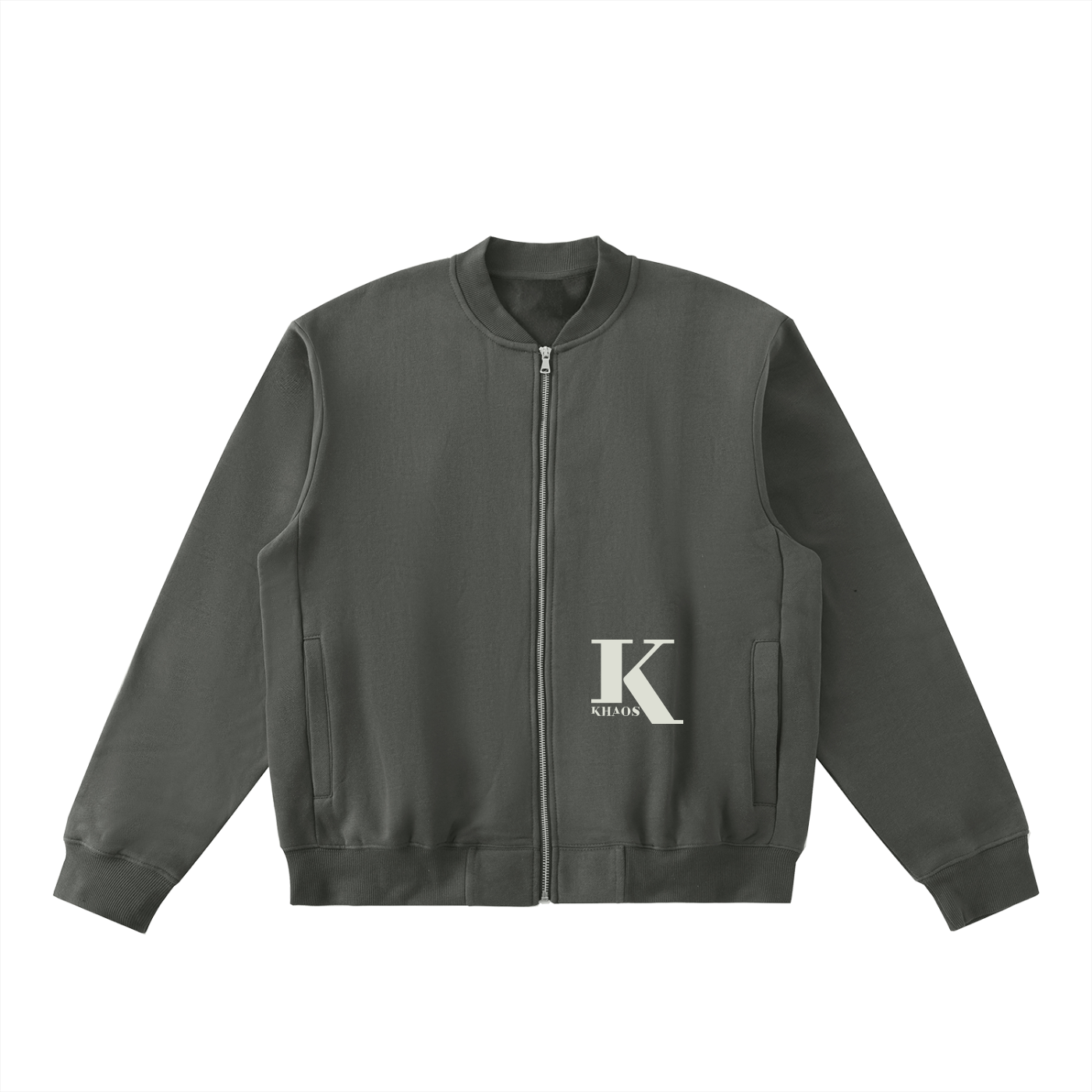 Leviathan Cross - Essential Zip-Up Fleeced Varsity Jacket