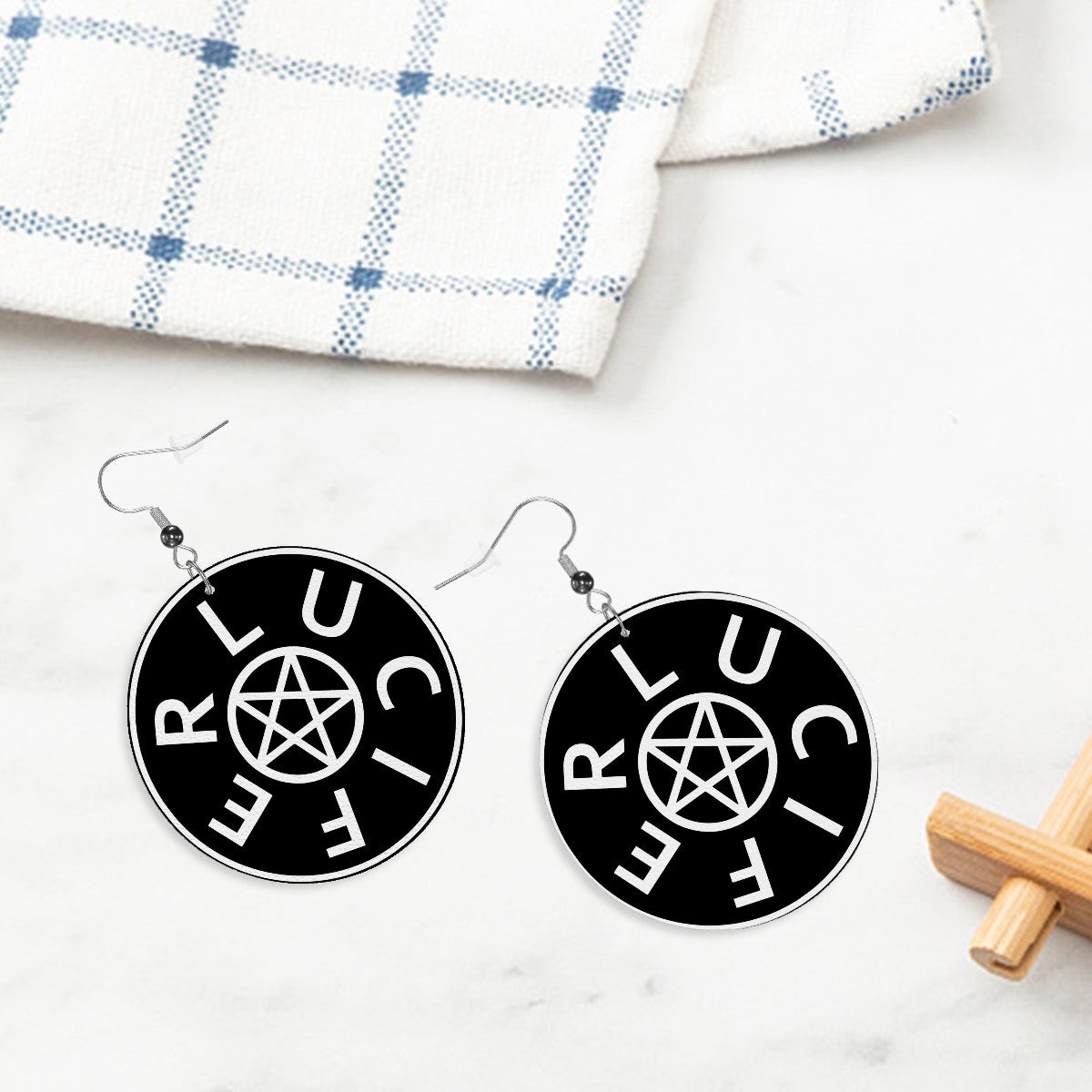 Lucifer Circle Drop Earrings