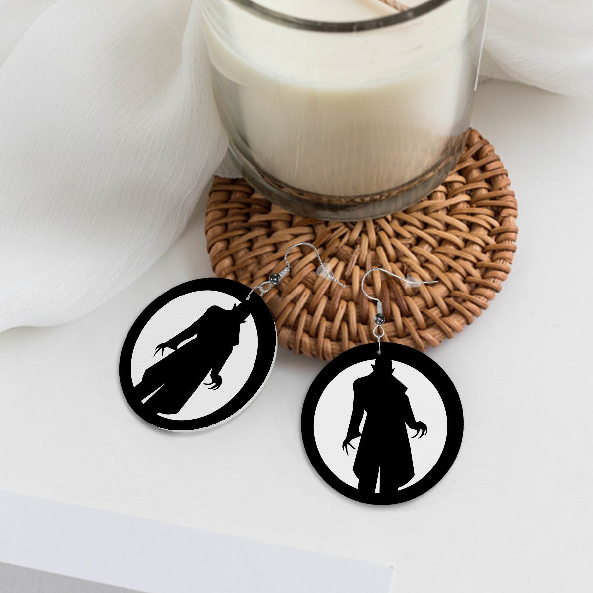 Nosferatu Circle Drop Earrings