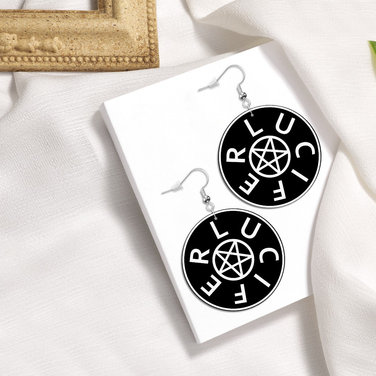Lucifer Circle Drop Earrings