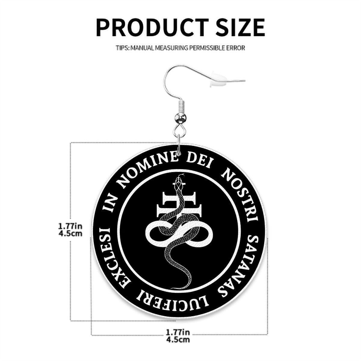 Luciferian Circle Drop Earrings