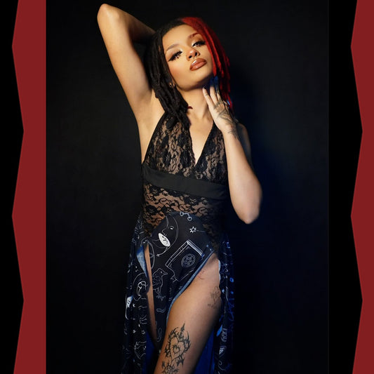 Something Wikked Mesh Lace Evening Dress