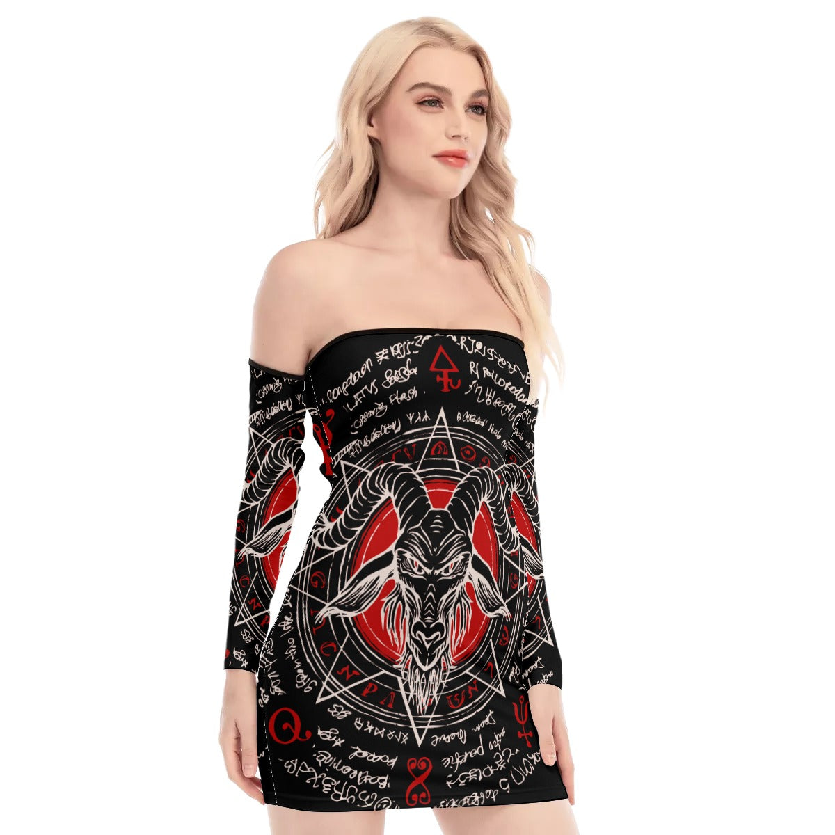 Baphomet Back Lace-up Dress