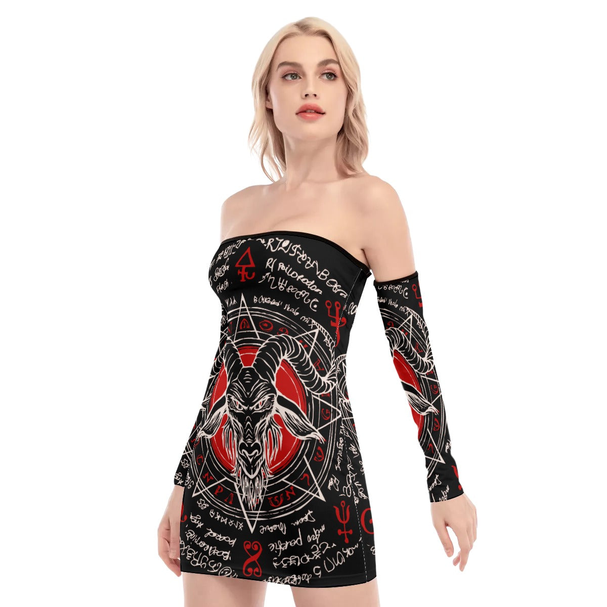 Baphomet Back Lace-up Dress