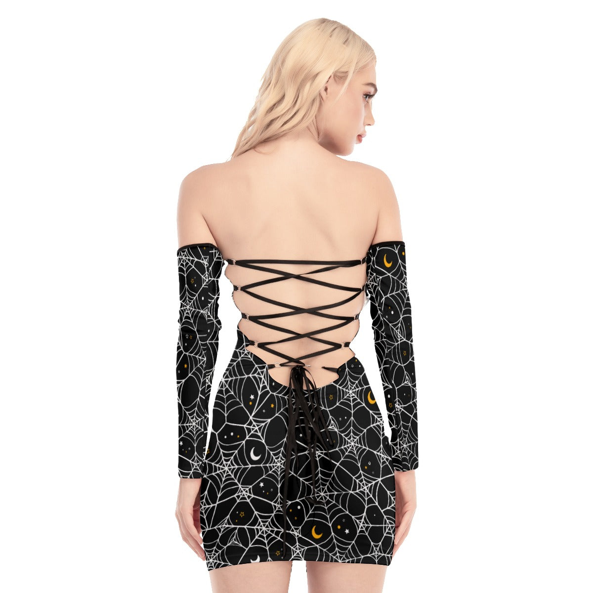 Cosmic Web Lace-up Dress