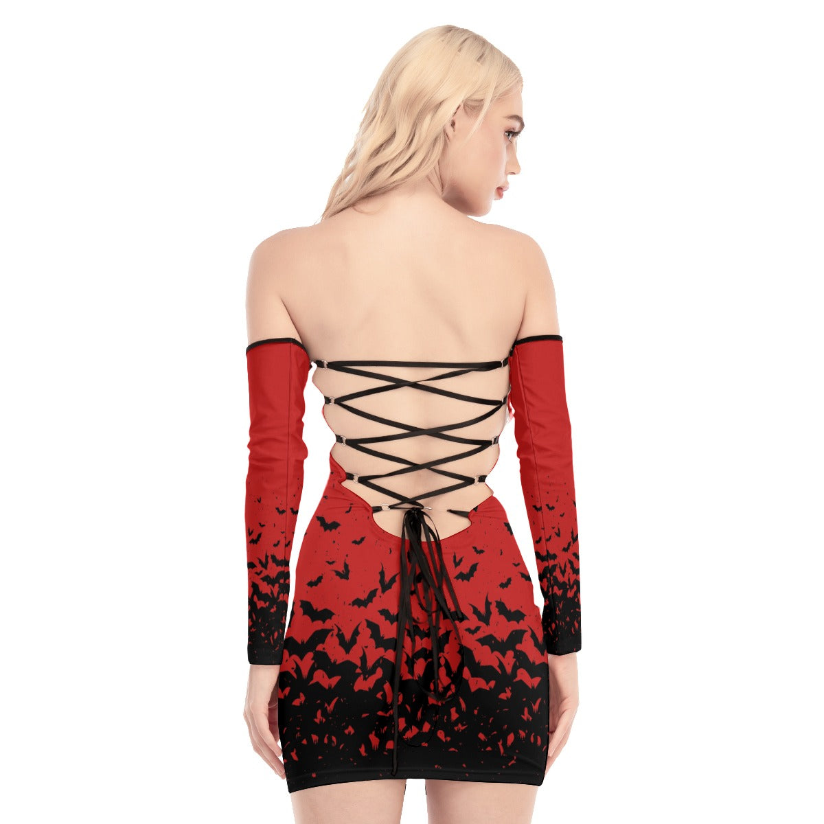 Release the Bats Back Lace-up Dress