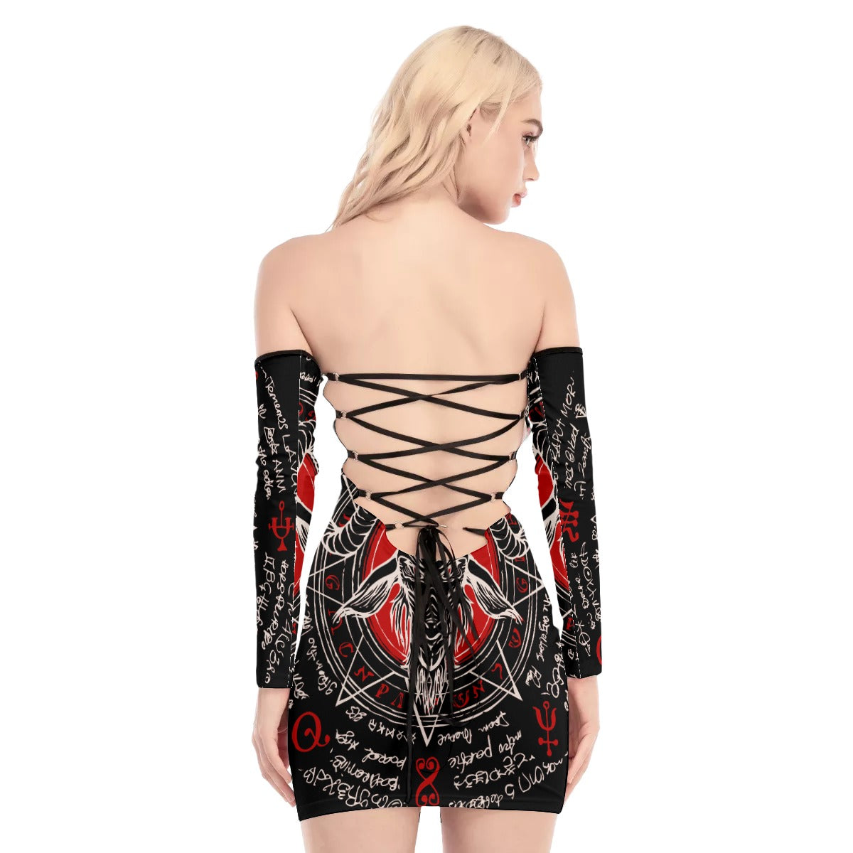 Baphomet Back Lace-up Dress