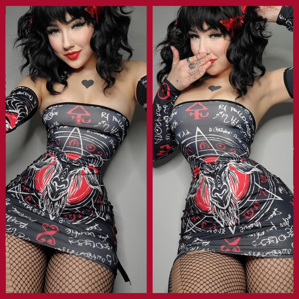 Baphomet Back Lace-up Dress