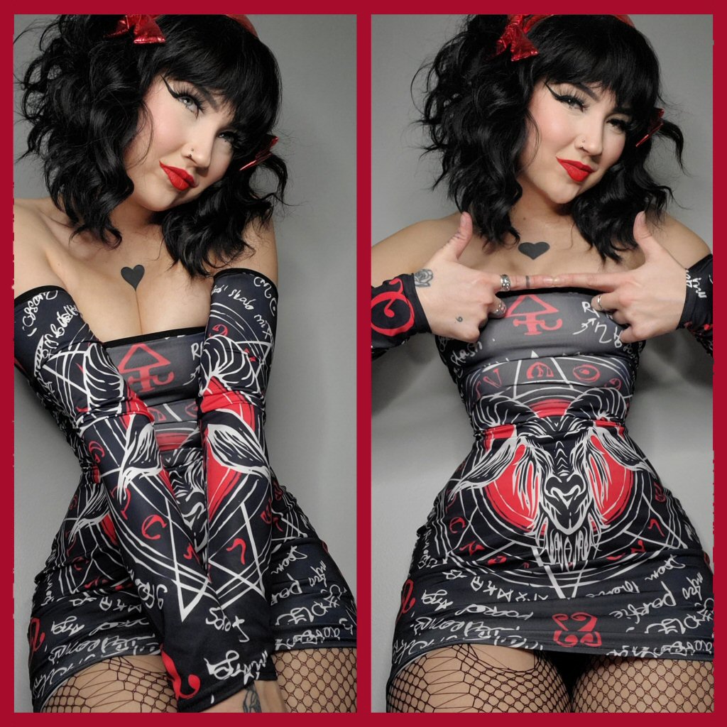 Baphomet Back Lace-up Dress