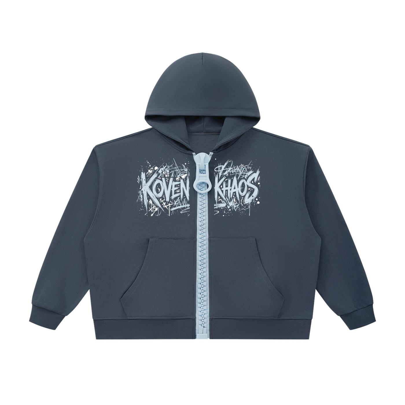 Chibi Baphomet Oversized Chunky-Zip Boxy Hoodie