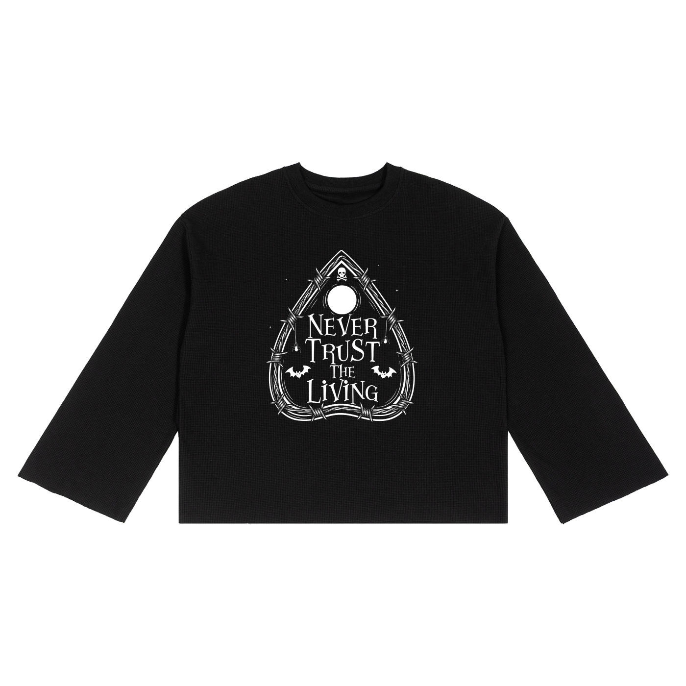 Never Unisex Waffle Raw Edge T-Shirt