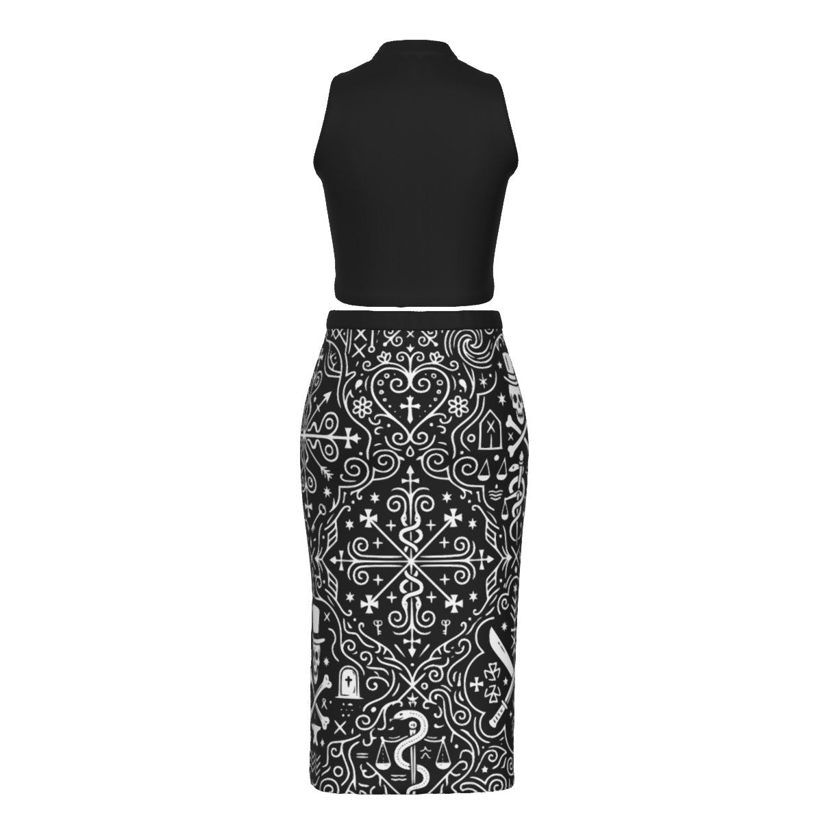 Southern Gothic Split High Skirt Set