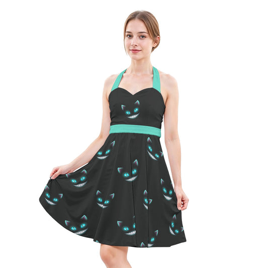 Mad Here Halter Skater Dress