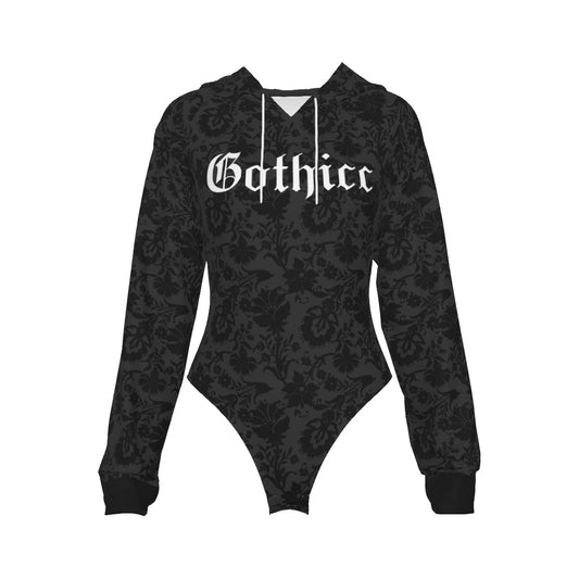 Gothicc Hooded Bodysuit