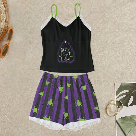 Never Trust the Living Cami With Lace Edge