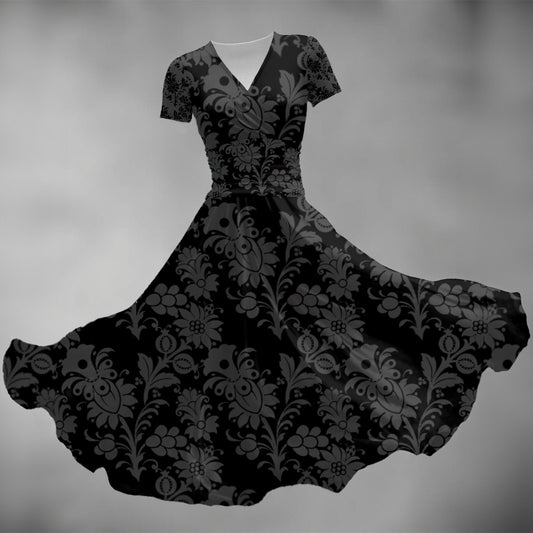 Dorian Gray V Neck Midi Dress