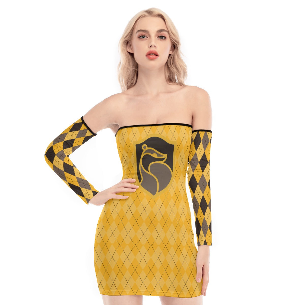 Hufflepuff Back Lace-up Dress