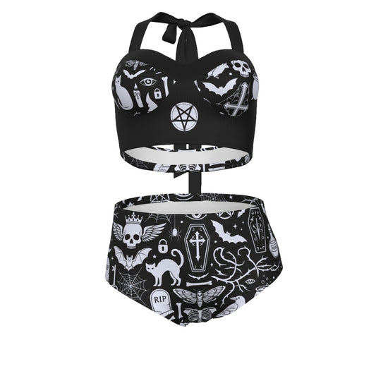 Withered World Pinup Vintage Swimsuit Set