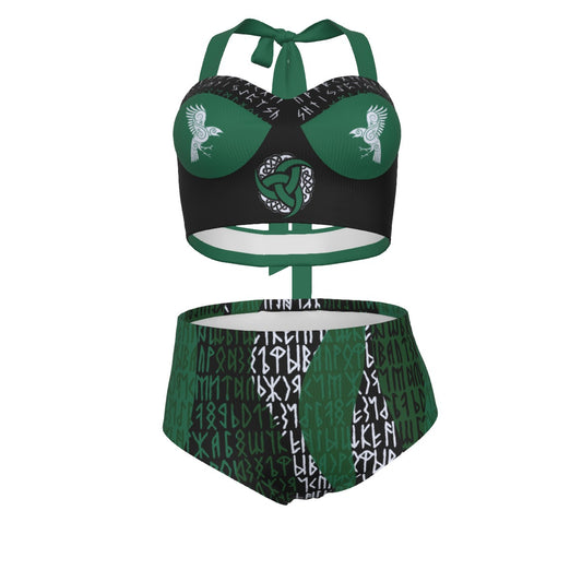 Valkyrie Norse Pagan Pinup Vintage Swimsuit Set