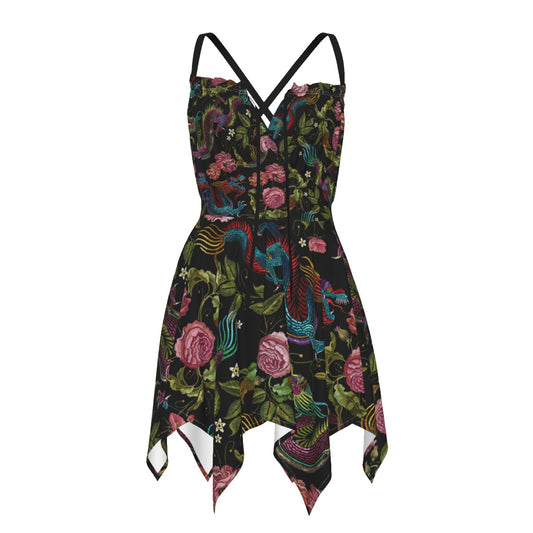 Dragons & Flowers Sleeveless Dress