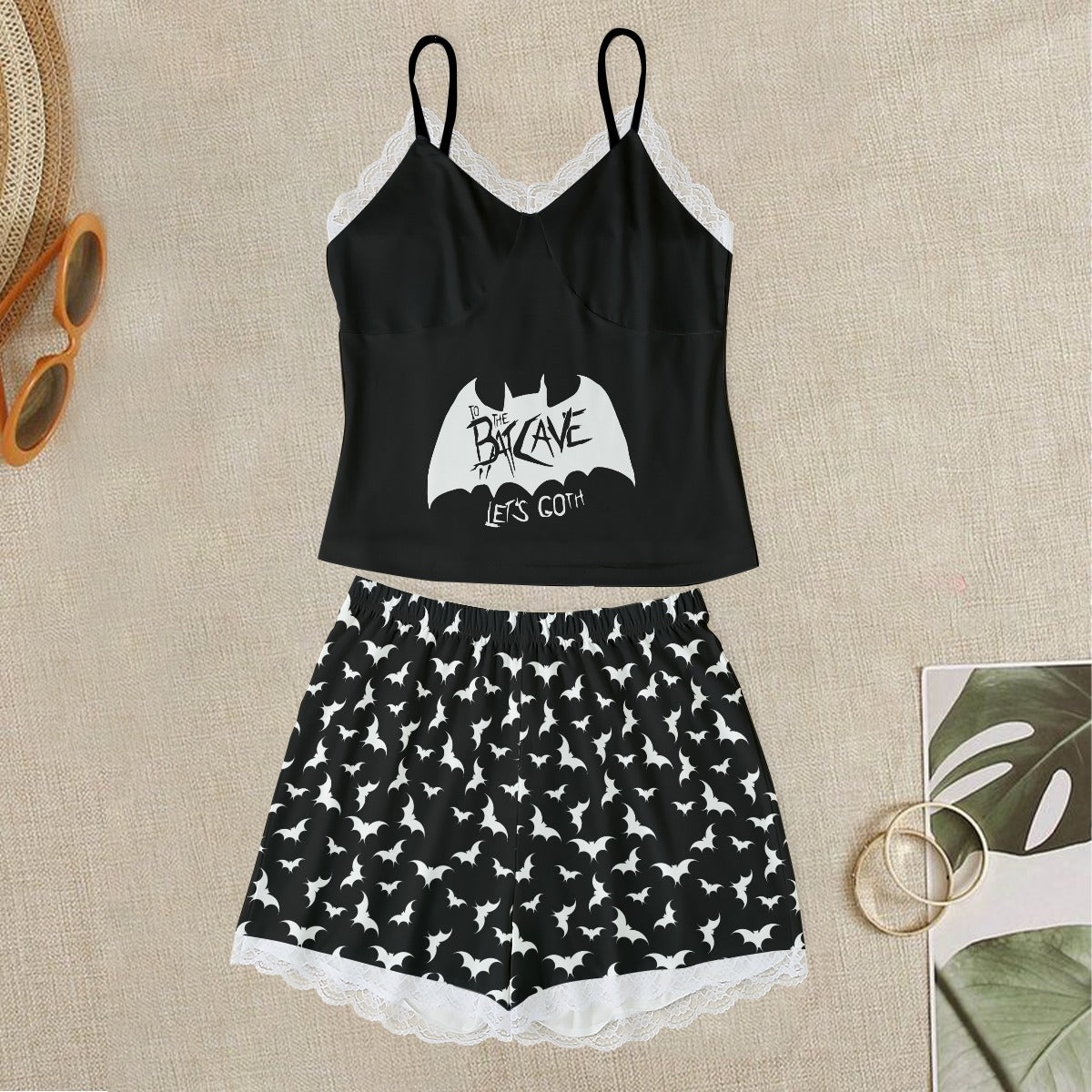 Let's Goth Cami With Lace Edge