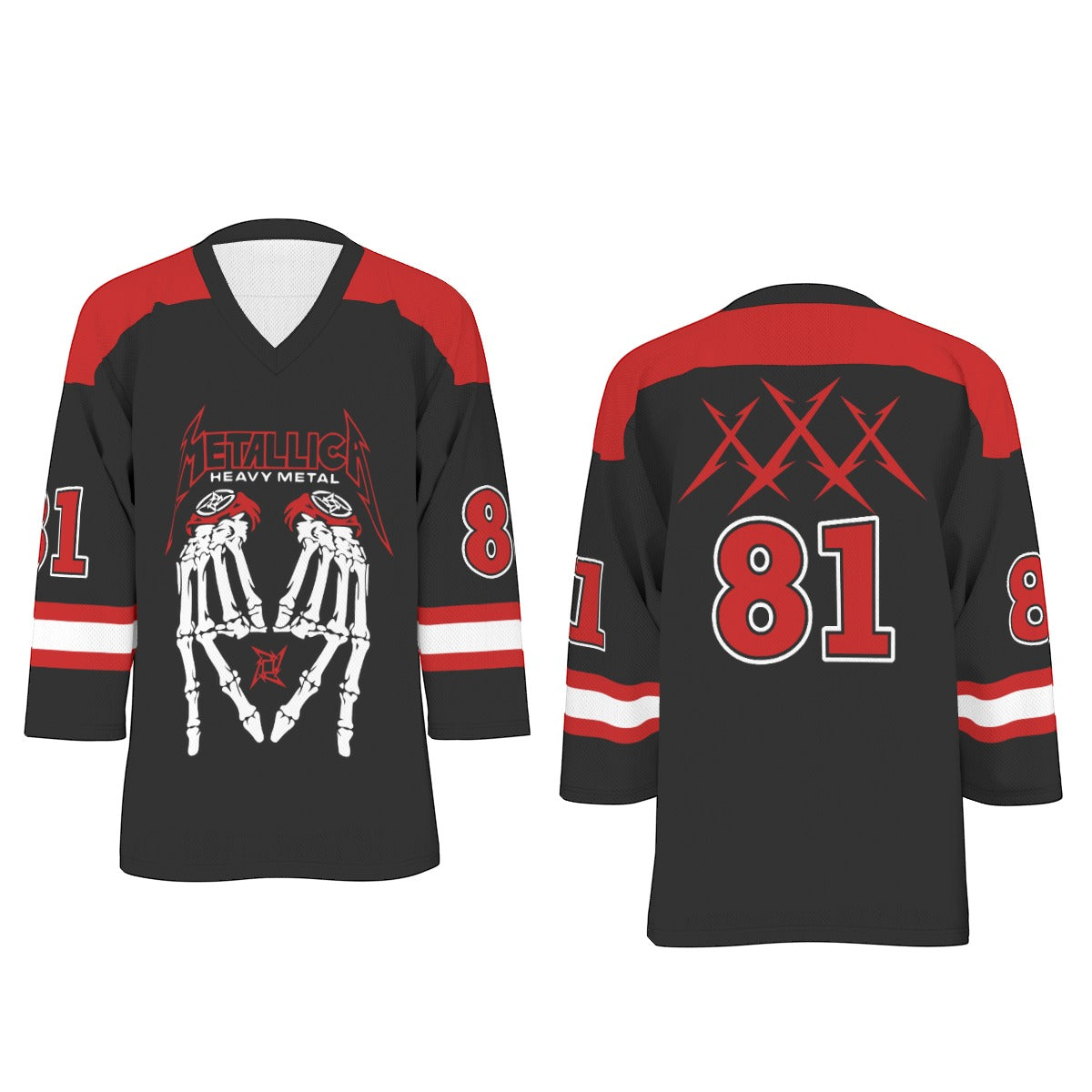 Metallica Unisex V-neck Hockey Jersey