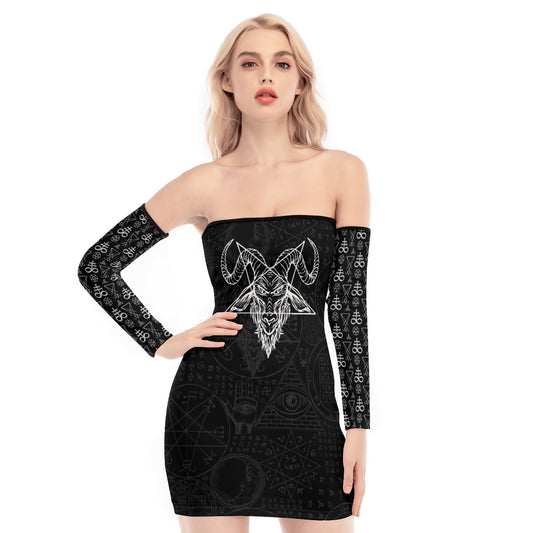 Baphomet Back Lace-up Dress