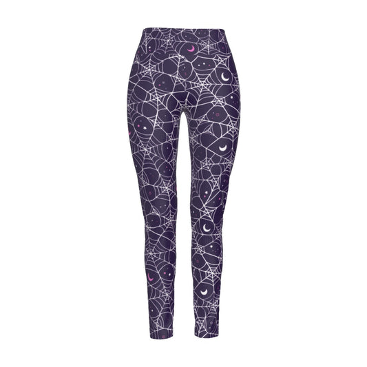 Pastel Web (purple) High Waist Leggings