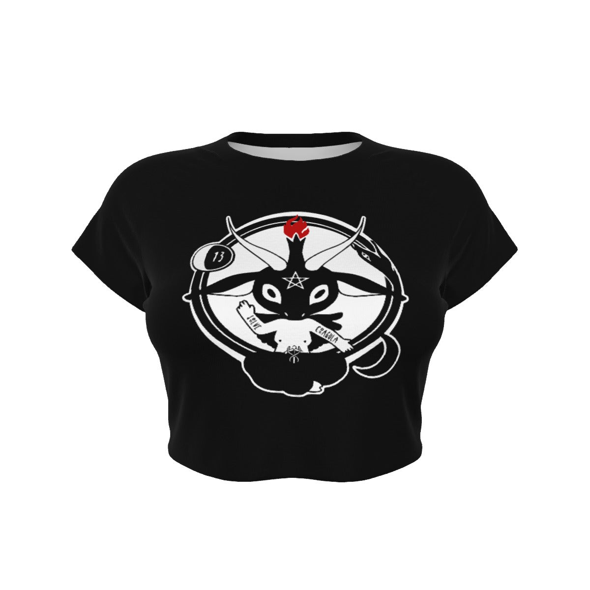 Baphomet Raglan Cropped T-shirt & Panties