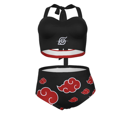 Red Cloud Pinup Vintage Swimsuit Set