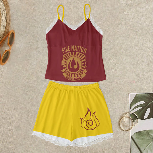 Avatar / Fire Nation Cami With Lace Edge
