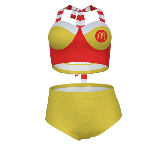 Mcdonald v.2 Cross Pinup Vintage Swimsuit Set