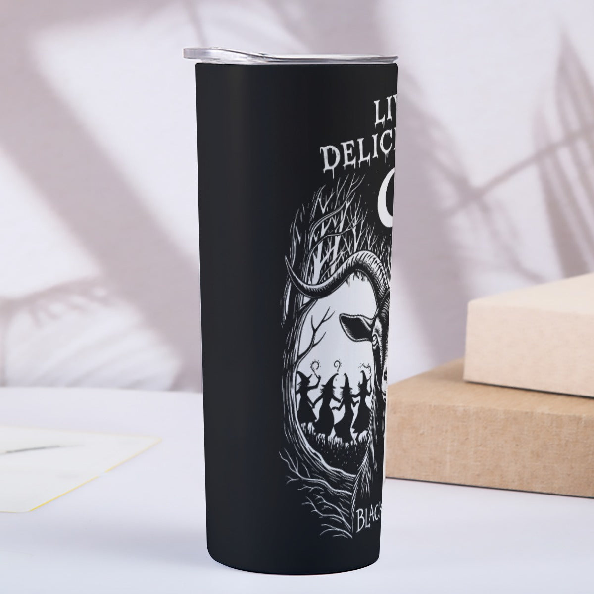 Live Deliciously - Stainless Steel 20oz Skinny Tumbler