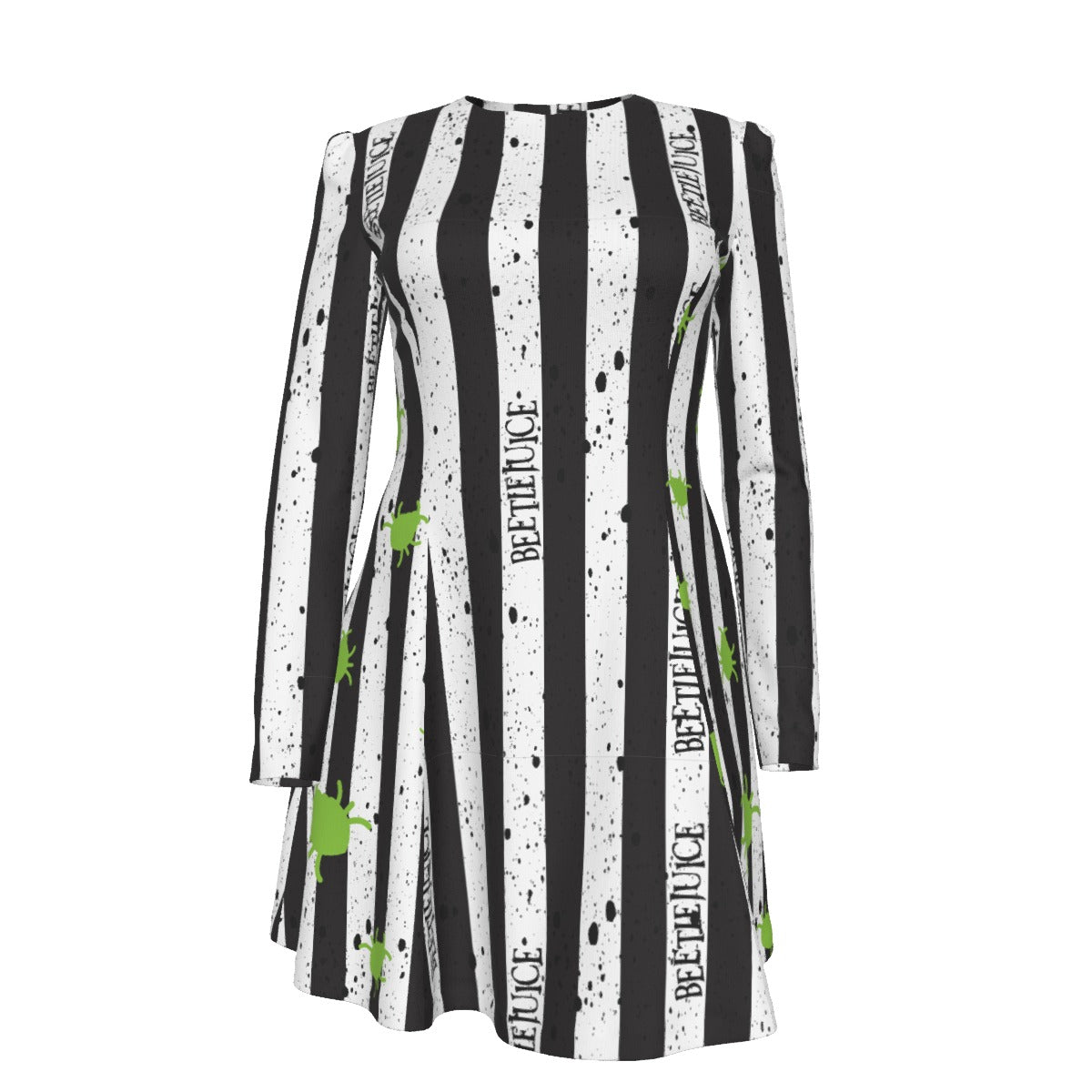 Beetlejuice, Beetlejuice, Beetlejuice (white) Pleated Dress