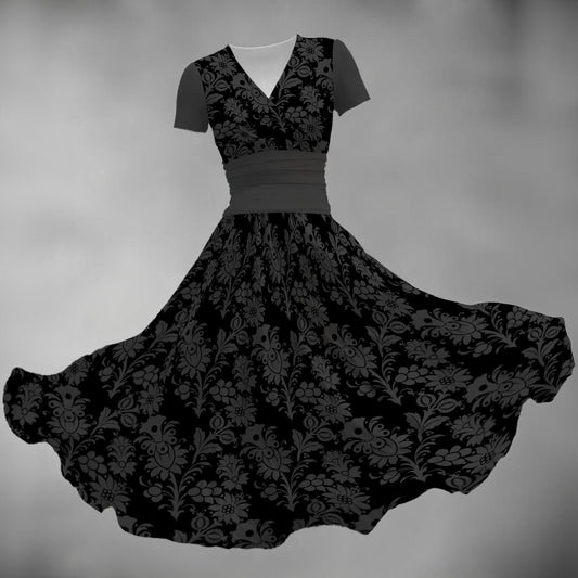 Dorian Gray V Neck Midi Dress