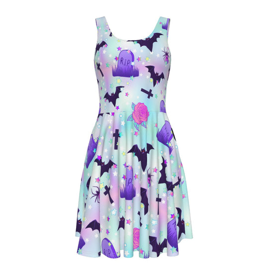 Pastel Goth Skater Dress W / Pockets