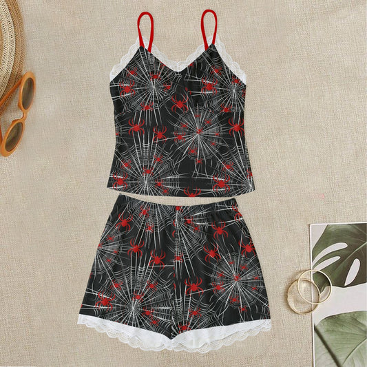 Black Widow Cami With Lace Edge