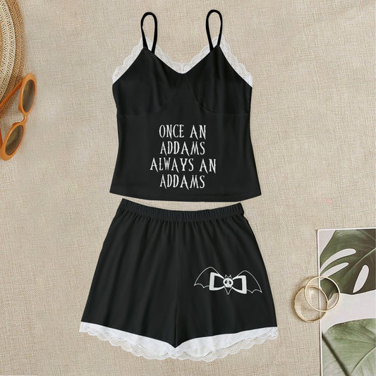 Forever Addams Cami With Lace Edge