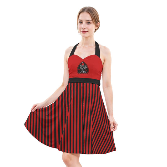 Never Trust (Lydia) Halter Skater Dress