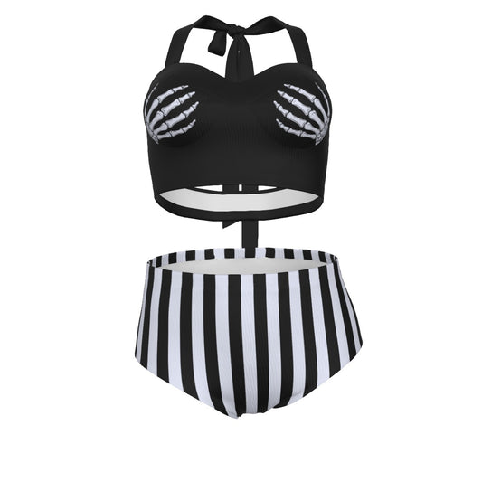 Handful of Love Pinup Vintage Swimsuit Set