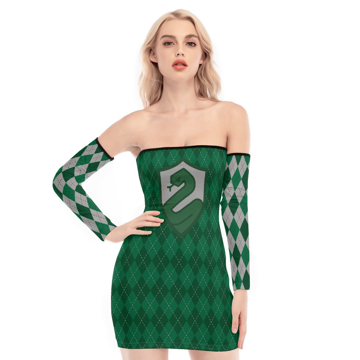 Slytherin Back Lace-up Dress