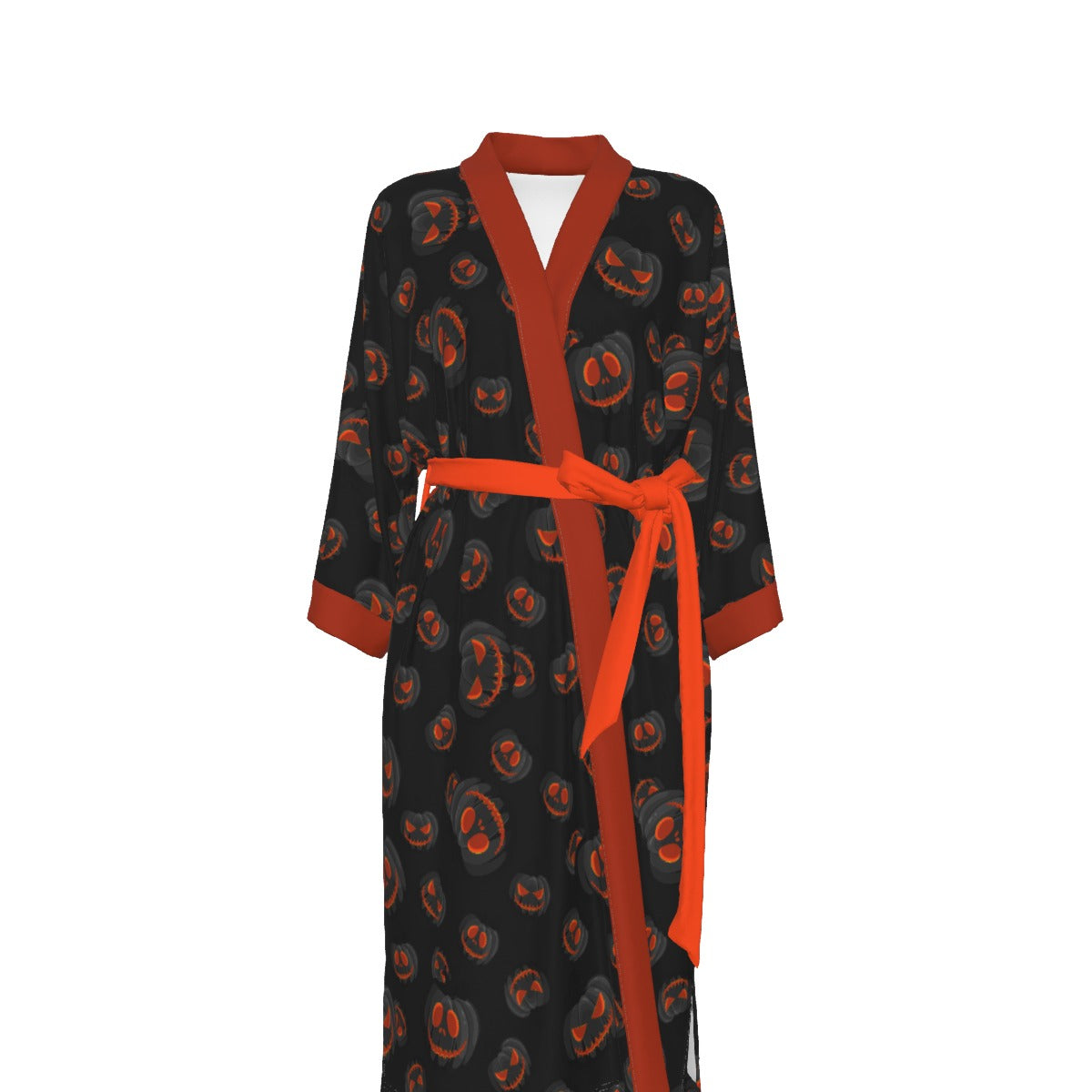 Pumpkin Queen Women's Satin Kimono Robe