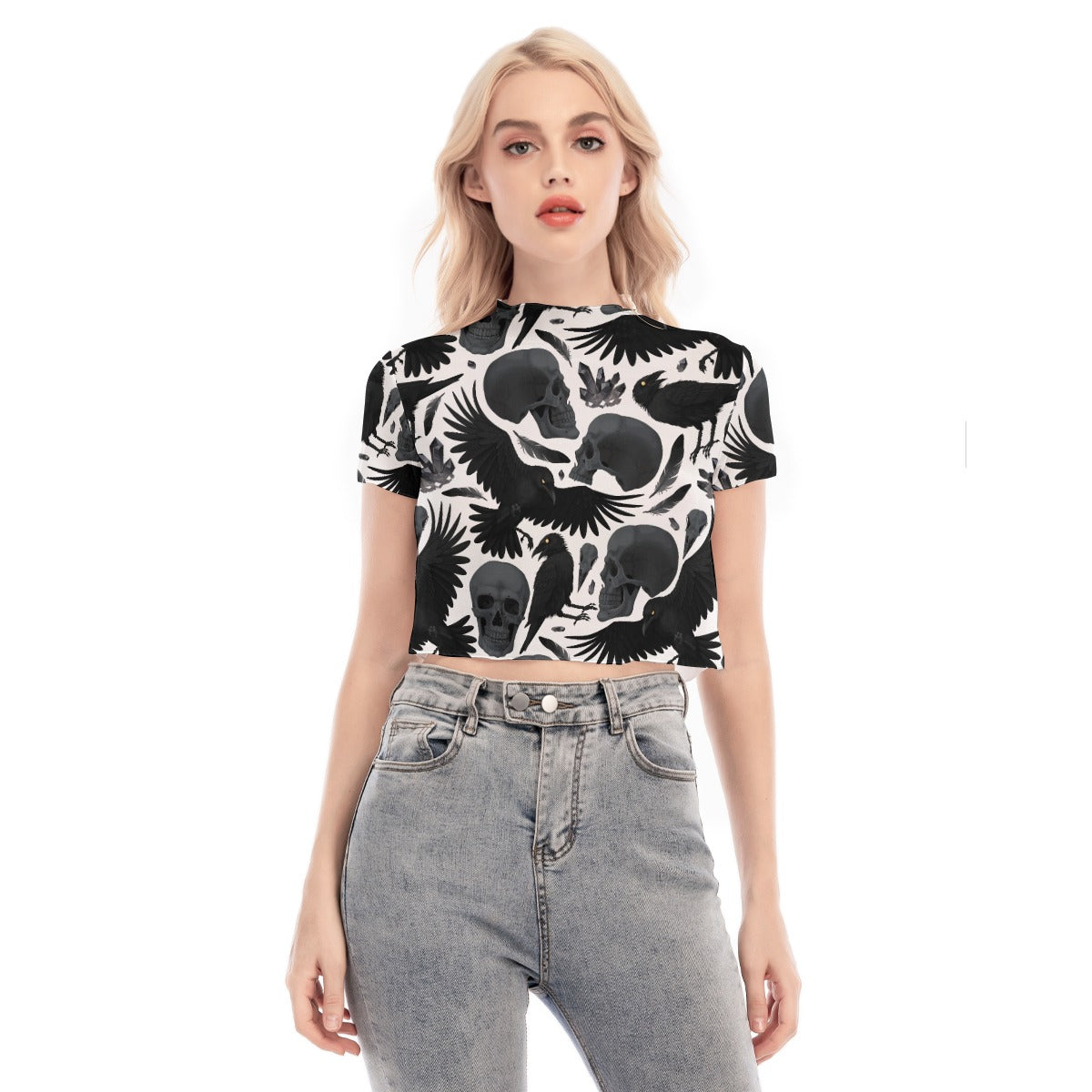 Poe Short Sleeves Mesh Crop Top