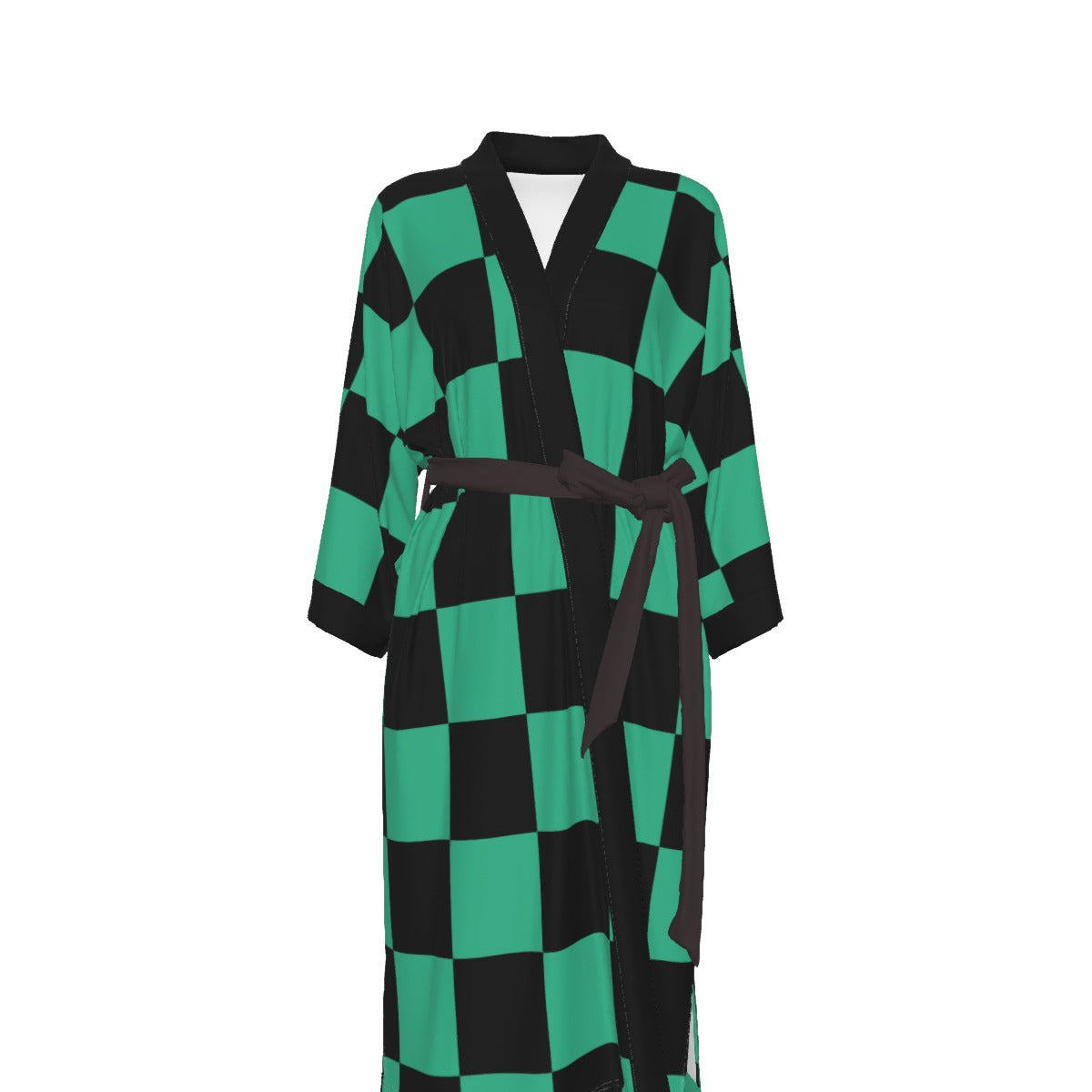 Demon Slayer - Tanjiro Kamado Inspired Satin Kimono Robe