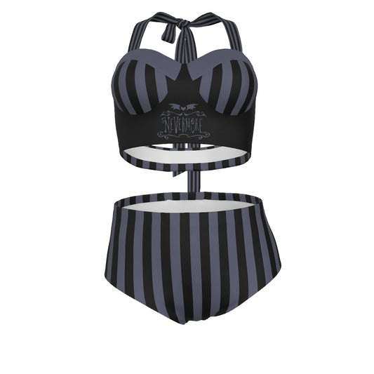 Nevermore Pinup Vintage Swimsuit Set