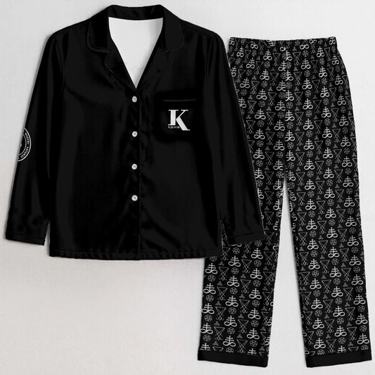 Gothicc Women's Satin Pajama Set