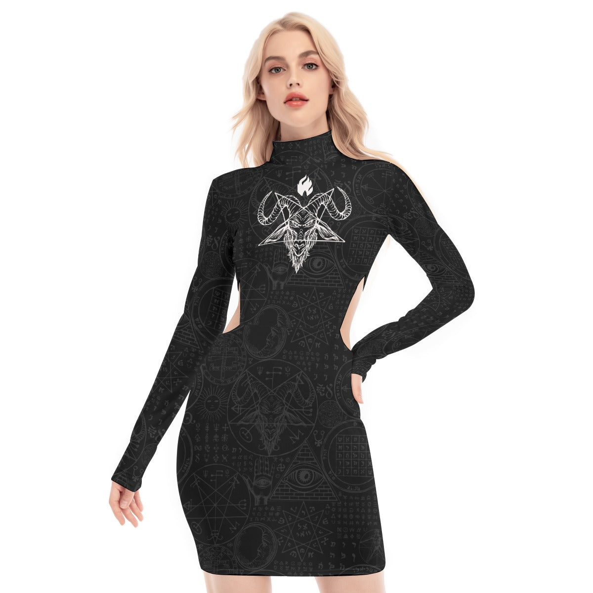 Baphomet Waist Hollow Hip Dress